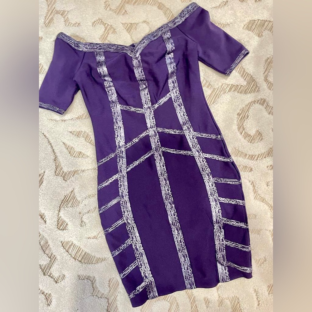 Wow Couture Purple Bandage Dress